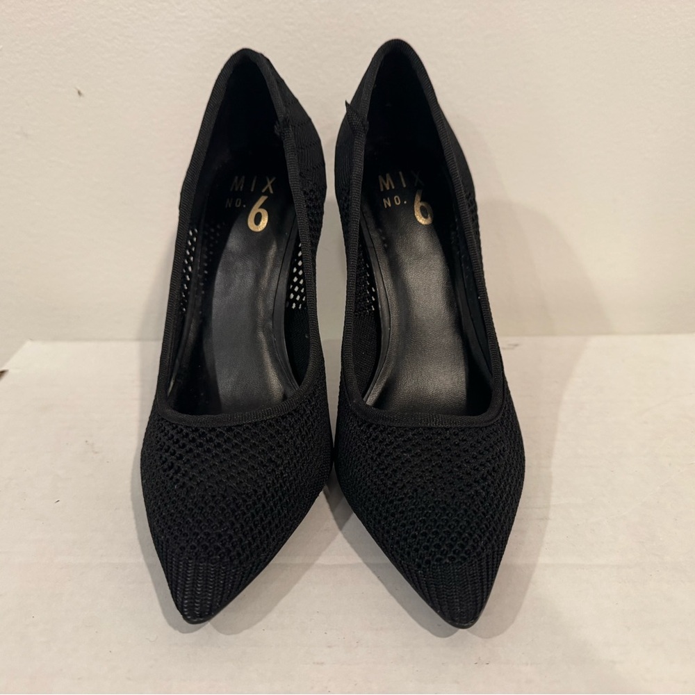 Mix No. 6 Black Mesh Heels